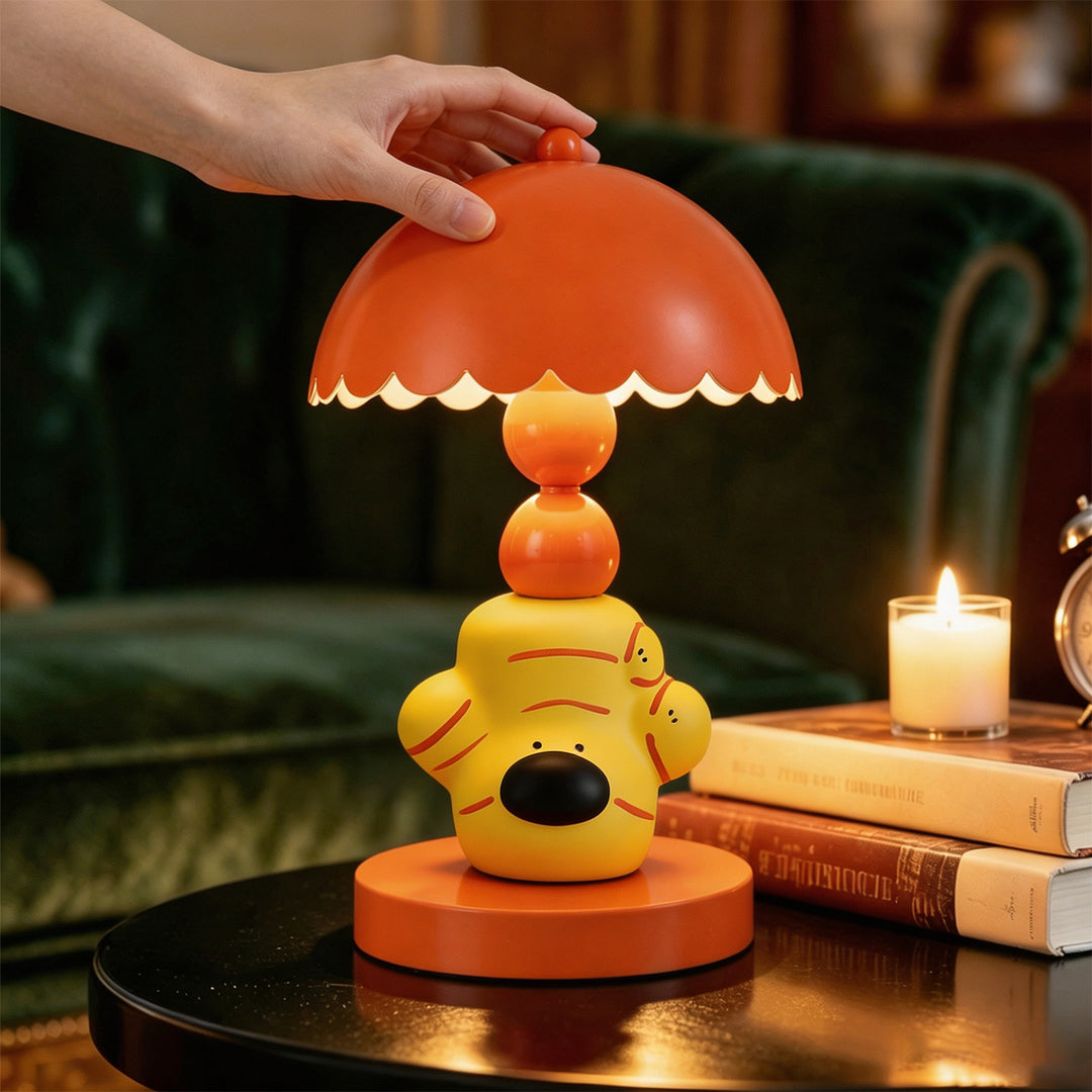 Ingwer-Hund Tischlampe, ABS, orange