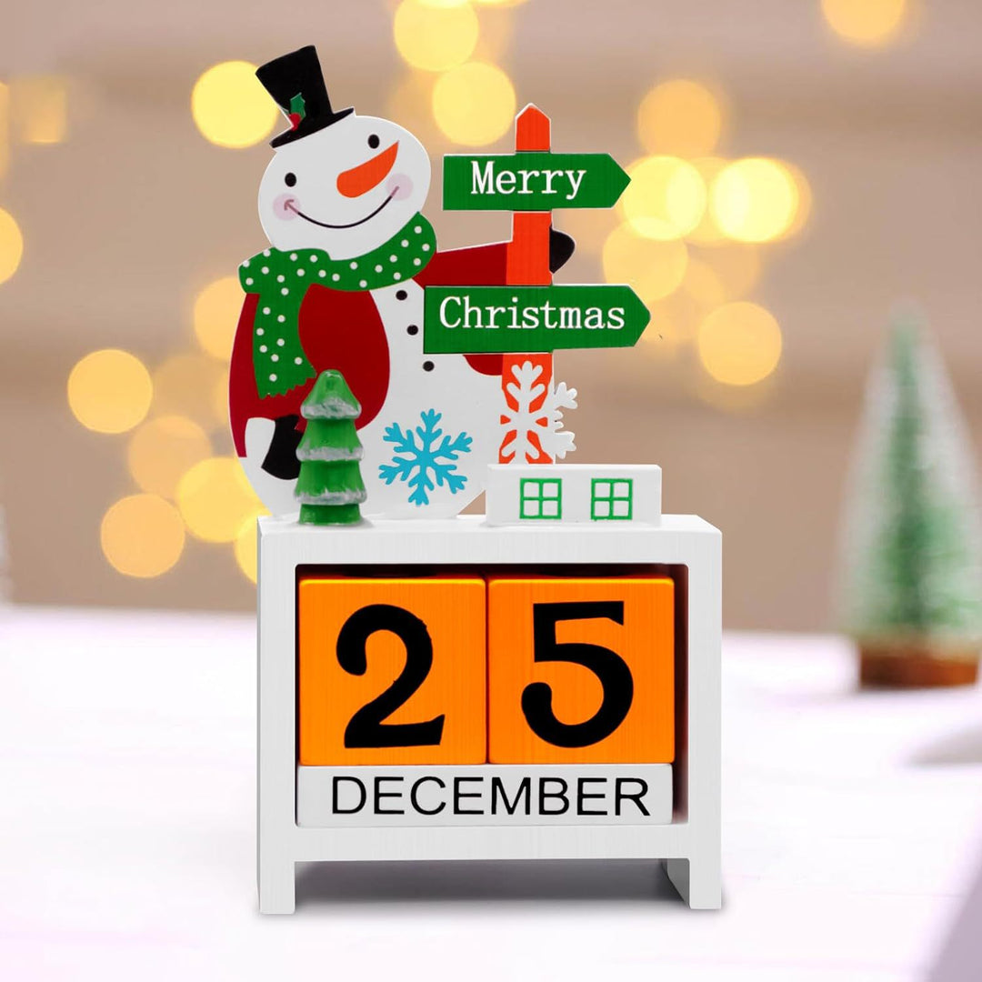 Dekorativer Holz-Adventskalender für den Tisch