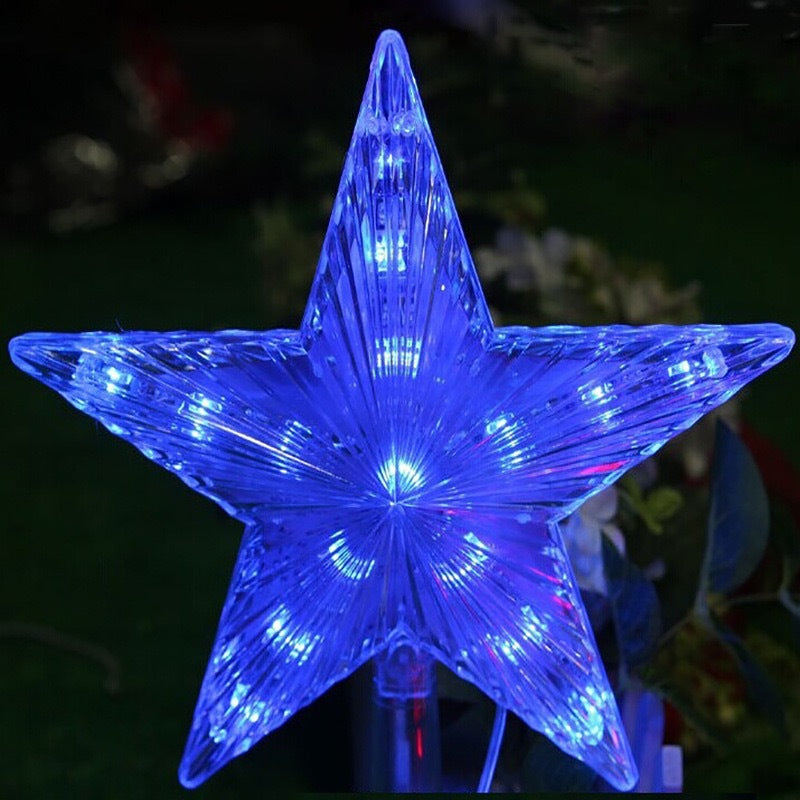 LED-Weihnachtsbaum-Spitzenstern, 20 cm, beleuchtet