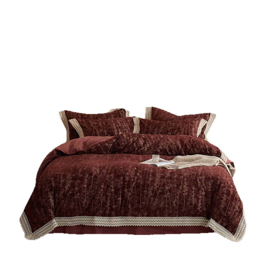 Bettwäsche-Set mit Fleece-Rückseite