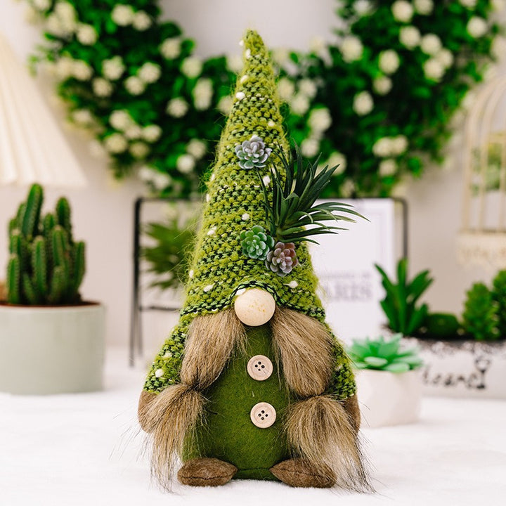 Weihnachtswichtel mit Sukkulenten-Design