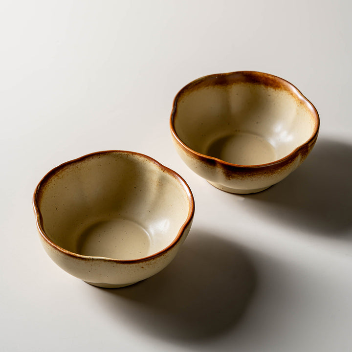 Keramikschüssel, rund, 12–13 cm, Vintage-Stil