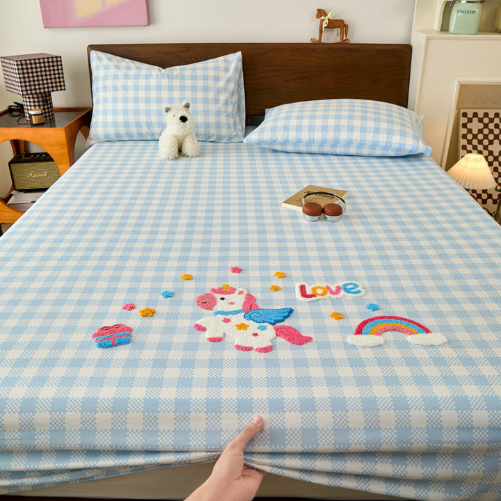 Baumwoll-Spannbettlaken-Set mit Cartoon-Motiven