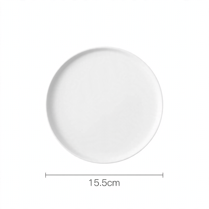 Runder Kunststofftablett, Creme und Schwarz