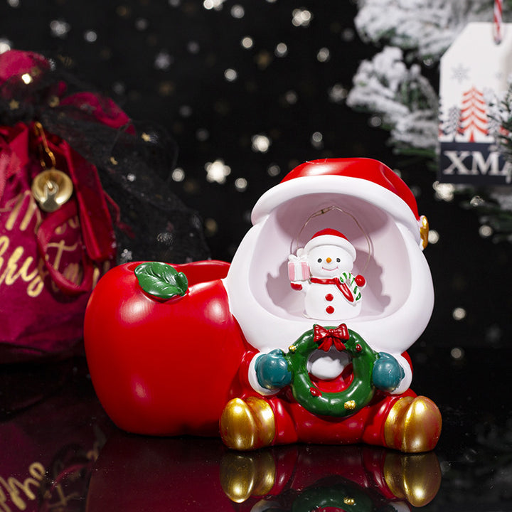 Weihnachtlicher Stifthalter mit integrierter Leuchte