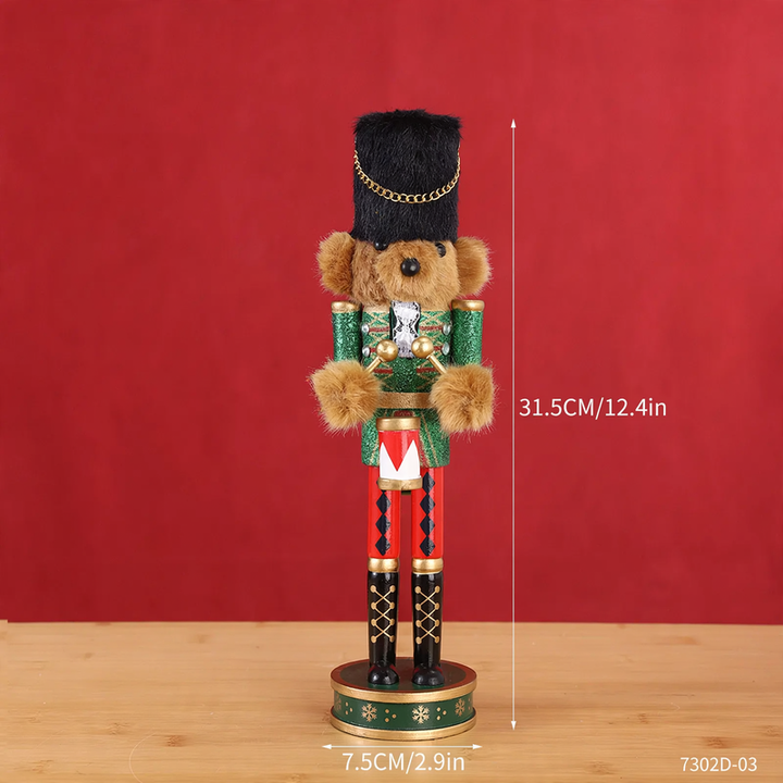 Holz-Nussknacker Figur, König oder Bär, 30 cm