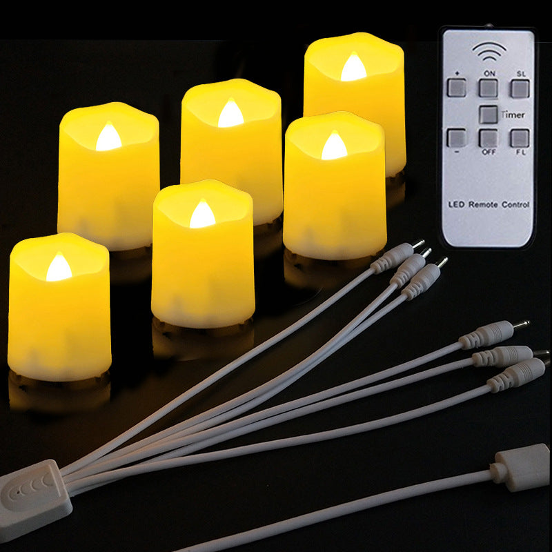 Wiederaufladbare LED-Teelichter mit Fernbedienung