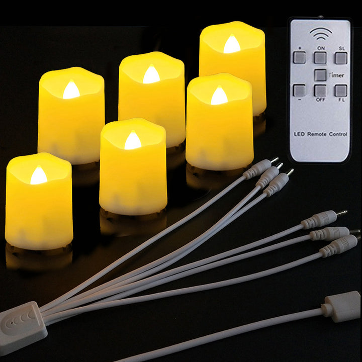 Wiederaufladbare LED-Teelichter mit Fernbedienung