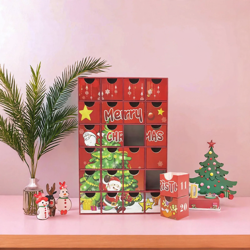 Exklusiver Adventskalender mit 24 Fächern