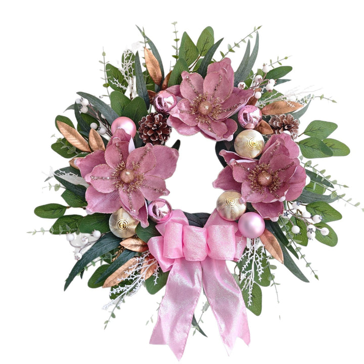 Weihnachtskranz in Rosa, 60 cm