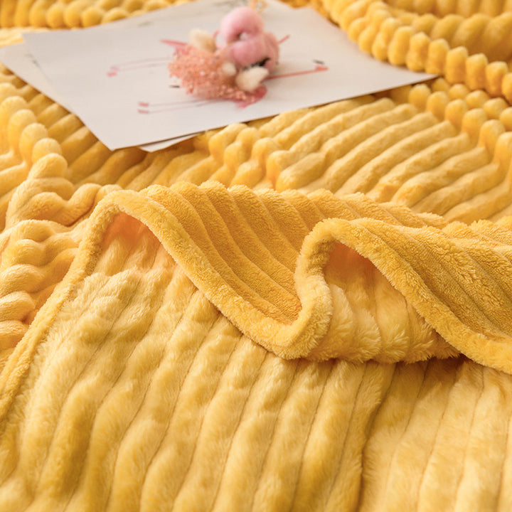 Korallenfleece-Decke in Einfarbig