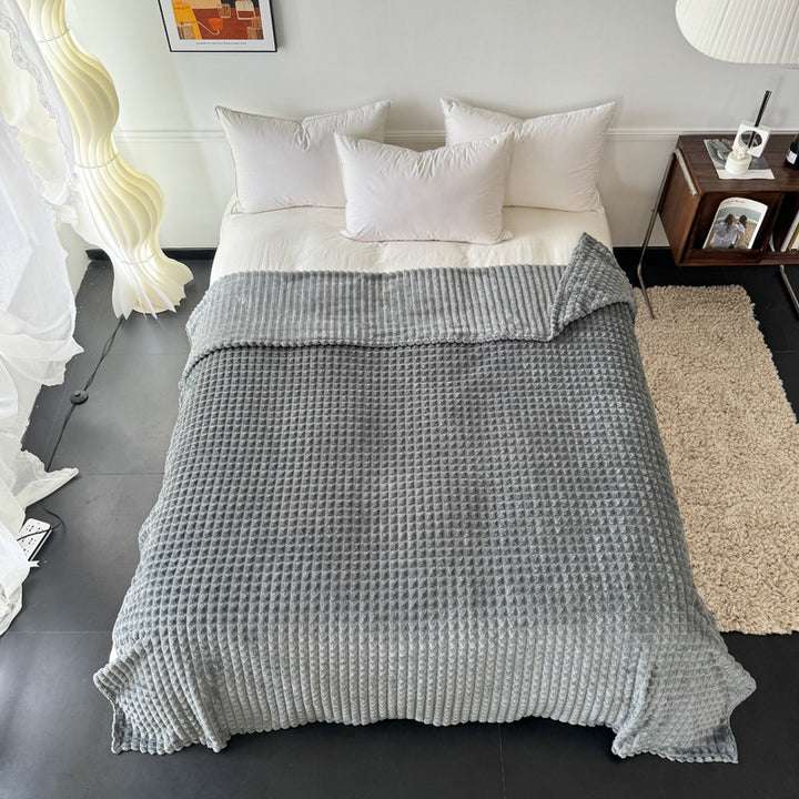 Flauschige Flanell-Wohndecke, unifarben, verschiedene Größen