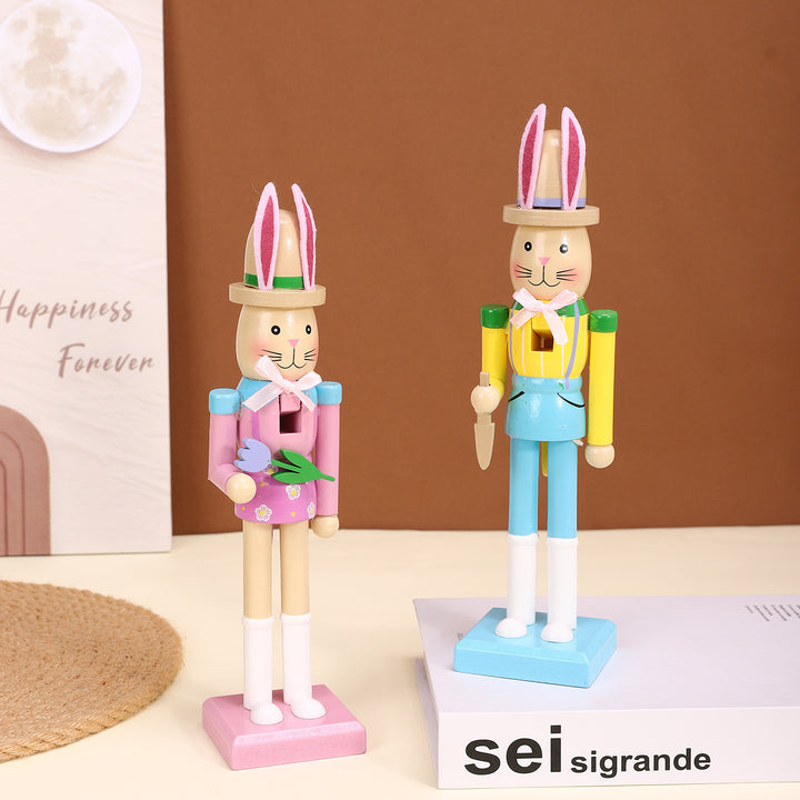 Oster-Nussknacker-Figur, Hase, Holz