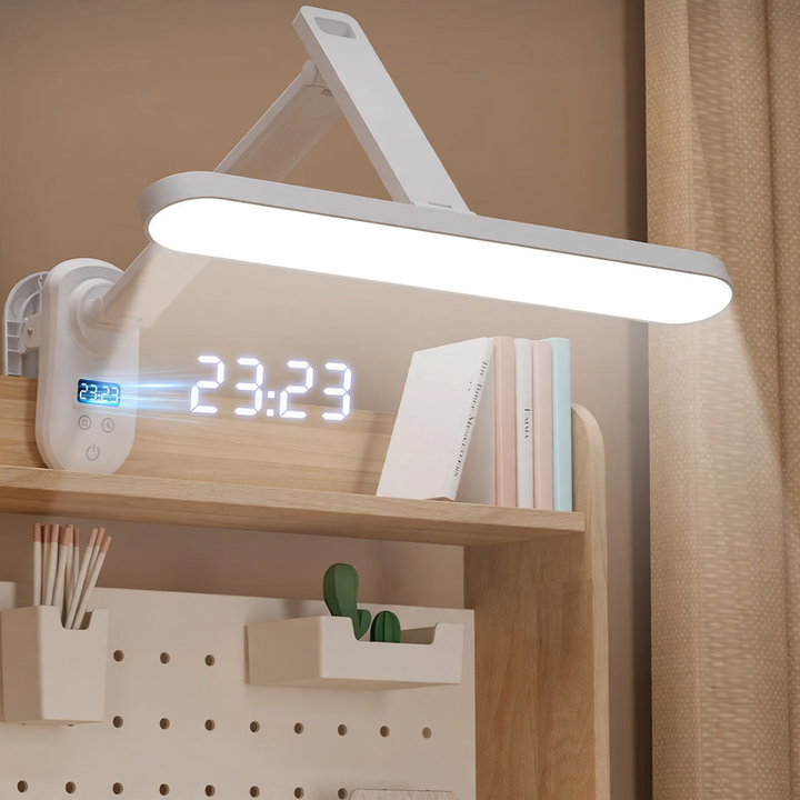 LED-Klemmlampe mit integrierter Uhr