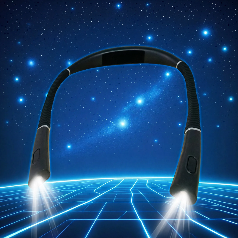 LED-Nackenleselampe, faltbar, USB-aufladbar, 3 Lichtfarben