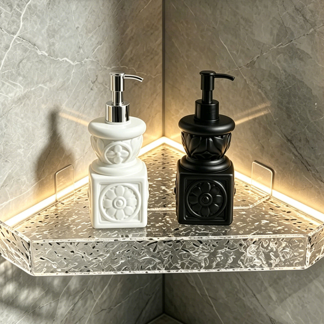 Seifenspender Vintage, Blumenmuster, 220 ml