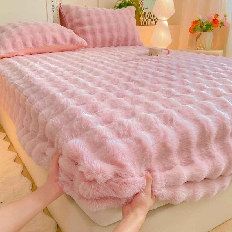 Flauschige Spannbettlaken mit Wärmefutter