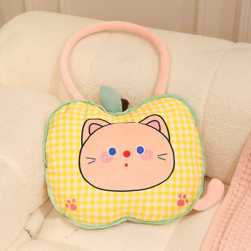 Apfel-Kuschelkissen mit Decke, 2-in-1