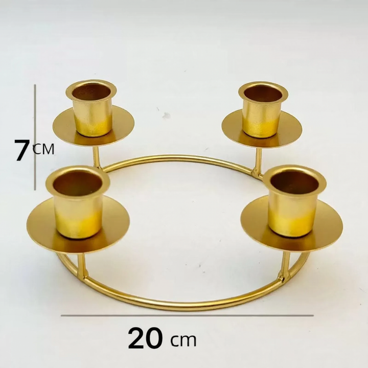 Metall-Kerzenhalter im Kranz-Design