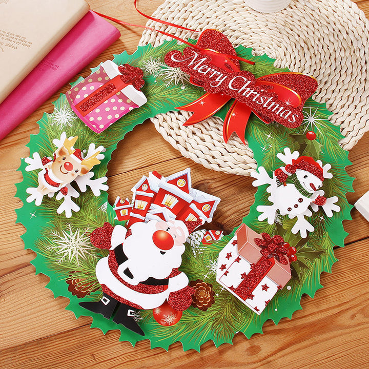 Dekorativer Weihnachtskranz aus Papier, 36 cm