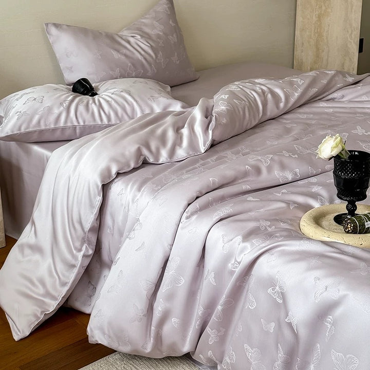 Tencel-Bettwäsche-Set, 4-teilig, kühlend und elegant