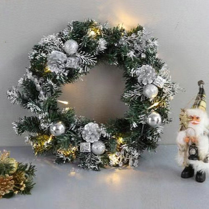 Weihnachtskranz aus PVC, handgefertigt, mit oder ohne Beleuchtung