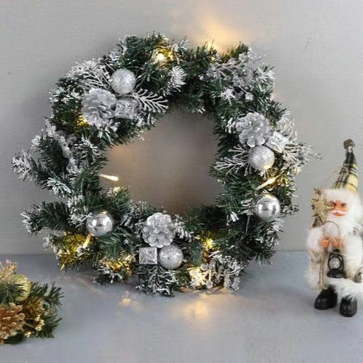 Weihnachtskranz aus PVC, handgefertigt, mit oder ohne Beleuchtung