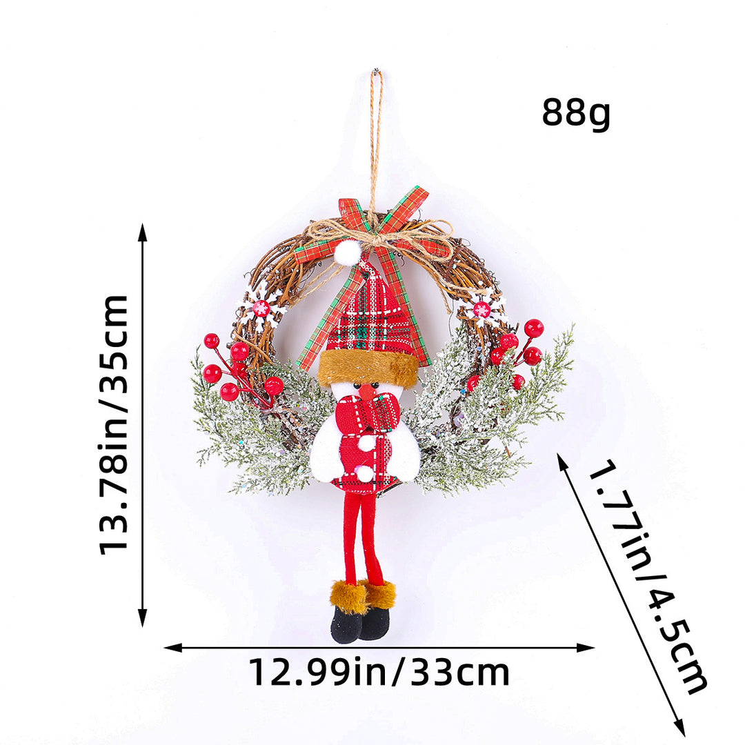 Dekorativer Weihnachtskranz aus Holz