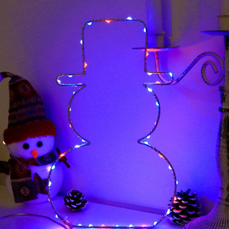 LED-Drahtlichterkette mit Eisenrahmen für Fensterdekoration