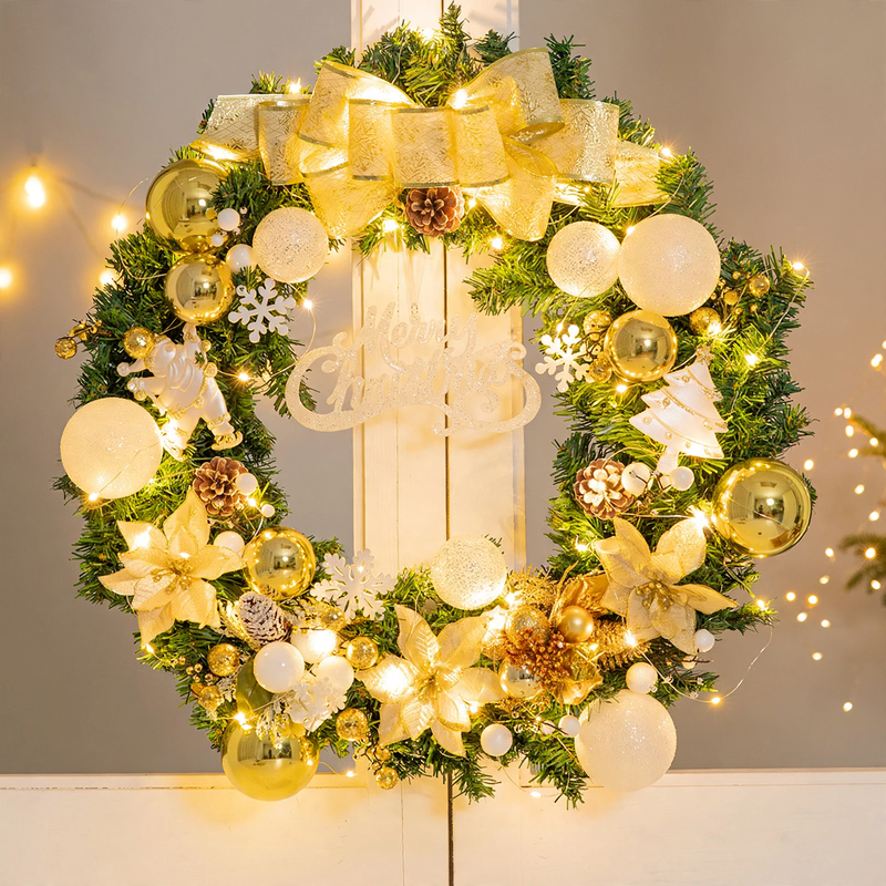 Weihnachtskranz aus PVC, handgefertigt