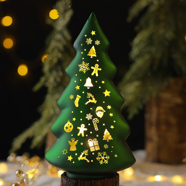 Beleuchtete Glas-Dekoration für Weihnachten