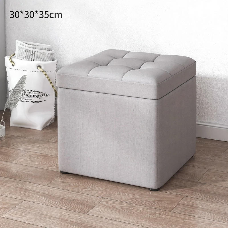 Stauraum-Hocker aus Holz, 30×30×35 cm, Modell S1873