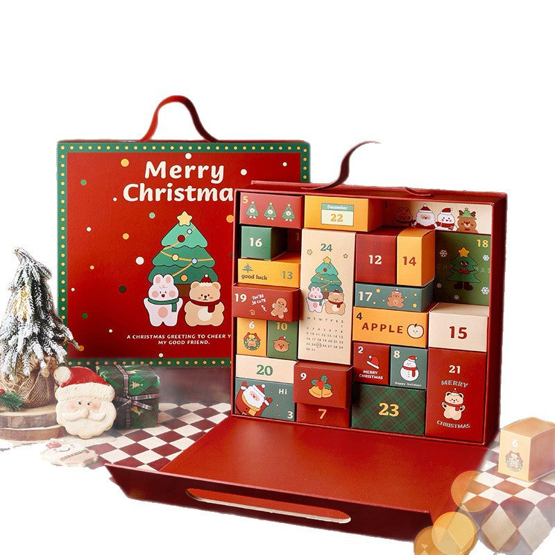 Weihnachts-Countdown-Geschenkbox, 24 Fächer