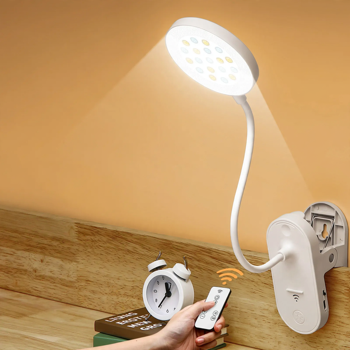 LED-Klemmlampe für Studium und Lesen, augenschonend