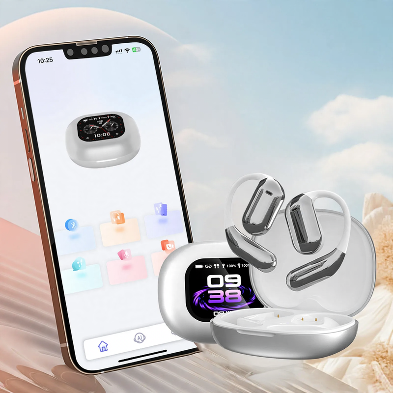 Offene Bluetooth-Kopfhörer mit LCD-Farbdisplay