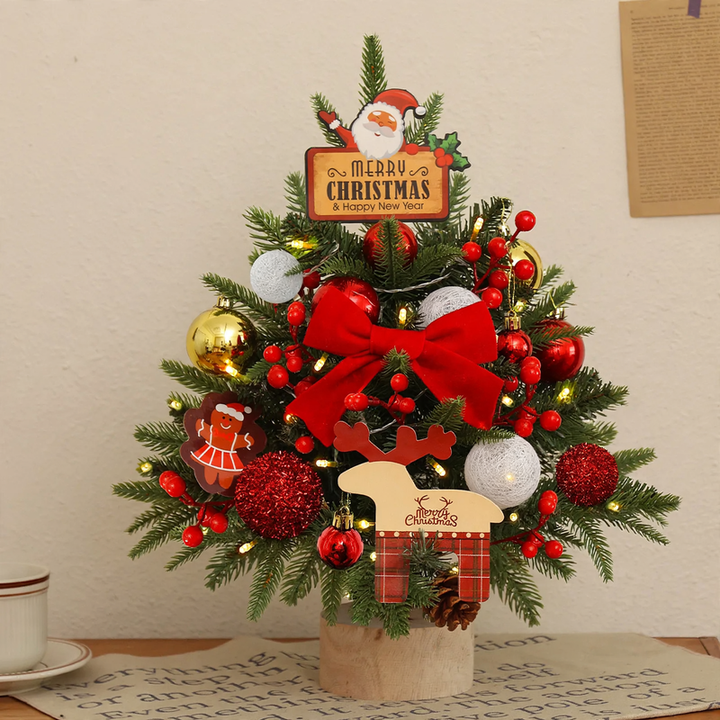 Mini-Weihnachtsbaum-Set mit Beleuchtung, 45 cm oder 60 cm