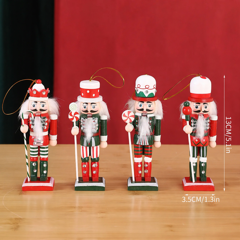 Klassischer Nussknacker-Soldat aus Holz, Weihnachtsdekoration