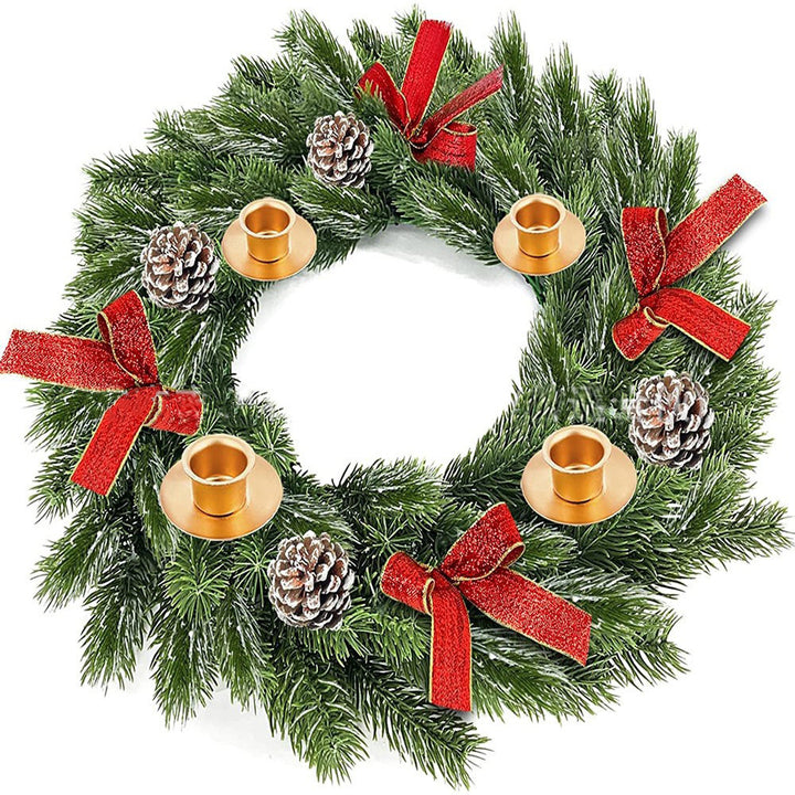 Adventskranz mit Kerzenhalter und Dekoration