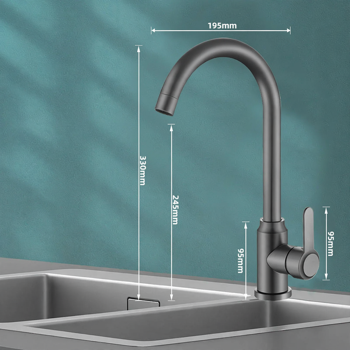 Edelstahl-Wasserhahn für Küche, Misch- oder Kaltwasser