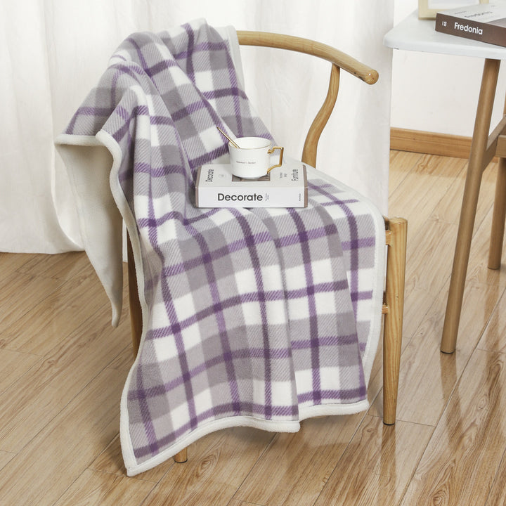 Kuscheldecke mit Karomuster, Polyester