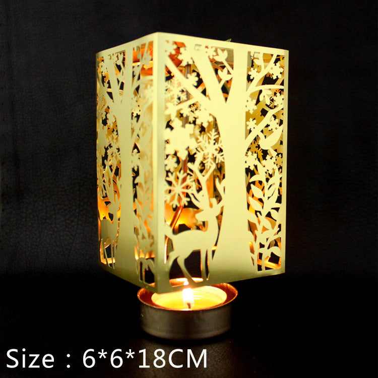 Rotierender Metall-Kerzenhalter, goldfarben