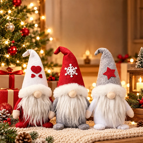 Weihnachts-Wichtelfigur mit Herz-Motiv