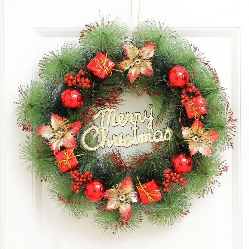 Beleuchteter Weihnachtskranz mit Aufhängung