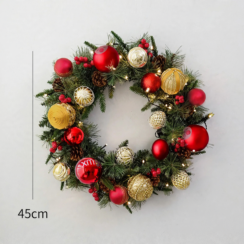 Weihnachtskranz, 45 cm, mit Beleuchtung