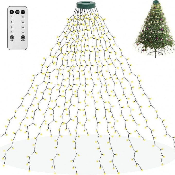LED-Weihnachtsbaum-Lichterkette mit Stern, verschiedene Längen