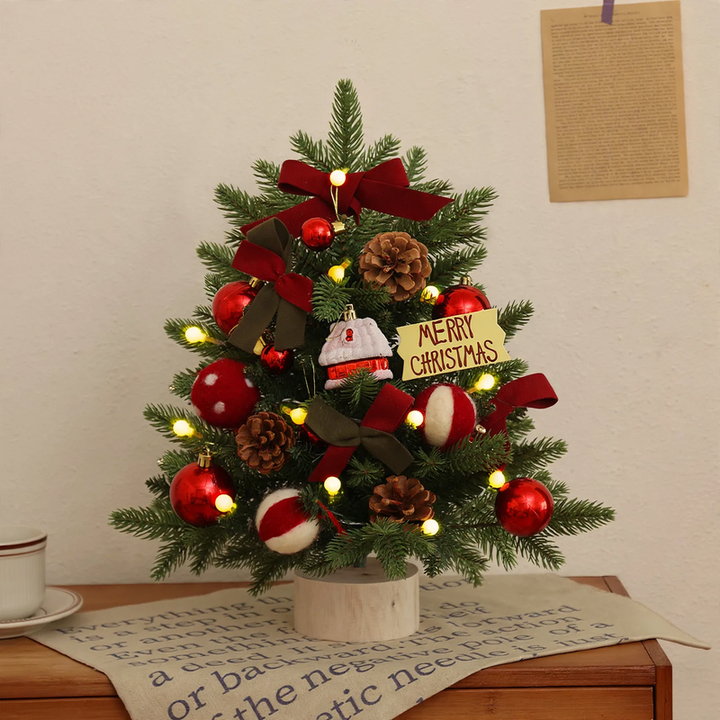 Mini-Weihnachtsbaum-Set mit Beleuchtung, 45 cm oder 60 cm