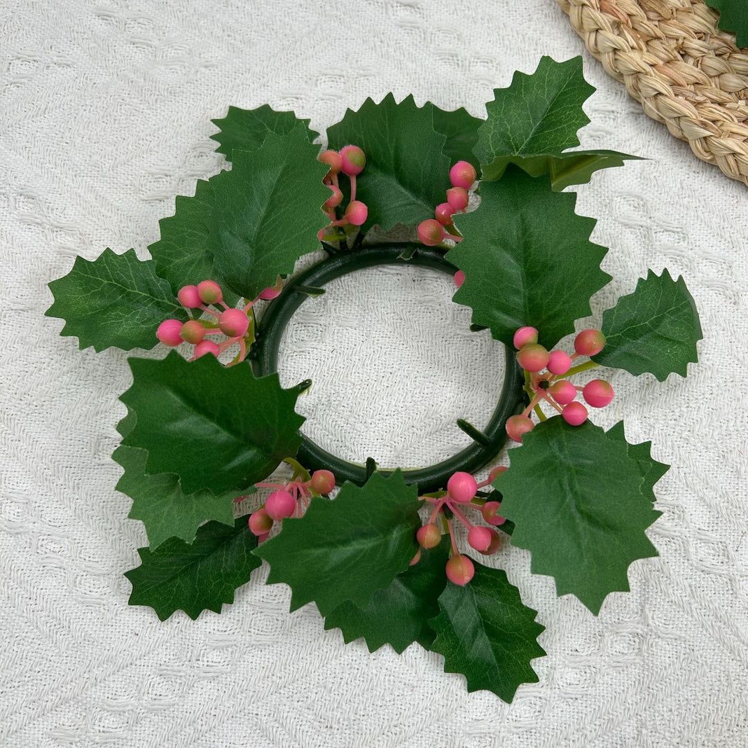 Künstlicher Weihnachtskranz für Kerzenhalter