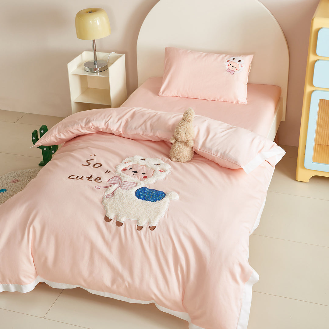Kindergarten-Bettwäsche-Set mit Cartoon-Motiven