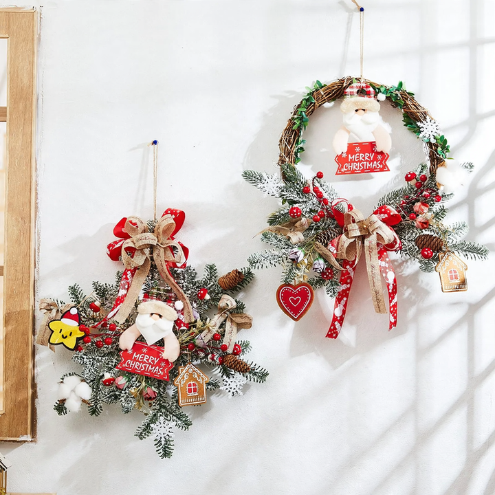 Weihnachtskranz mit Natur-Elementen, europäischer Stil