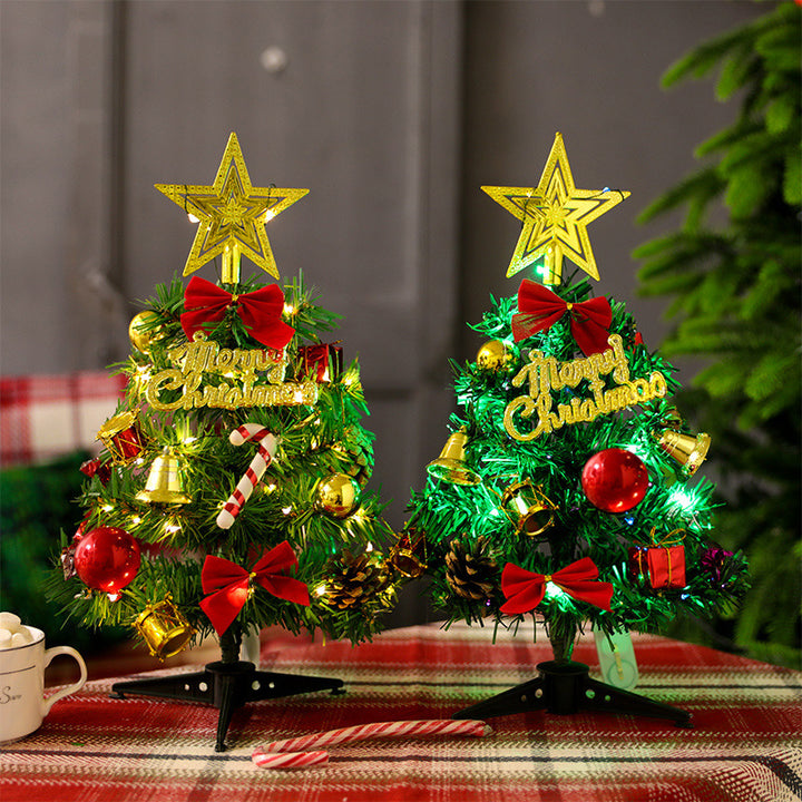 Mini-Weihnachtsbaum aus PVC, 30 cm, mit Beleuchtung